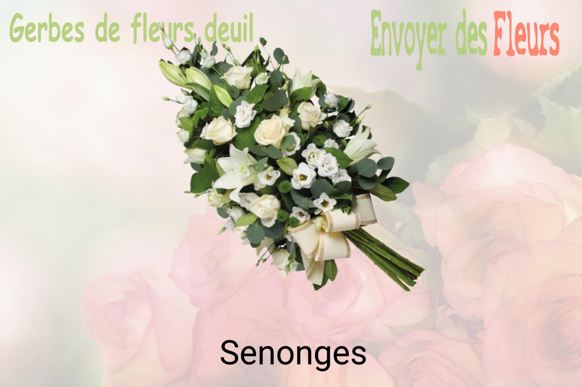 Gerbe de fleurs de deuil livrée à Senonges
